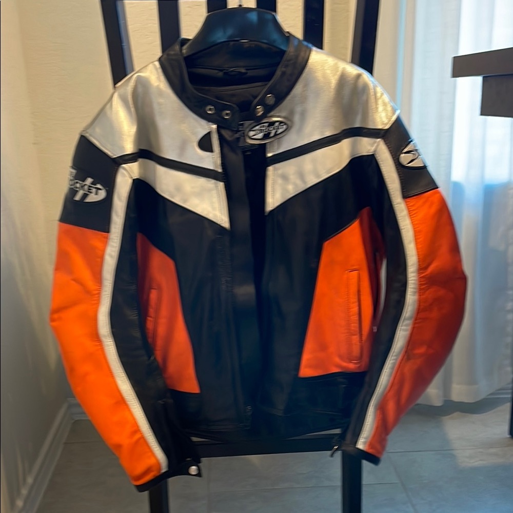 Joe Rocket Black and Orange Performance Jacket with Sporty Design